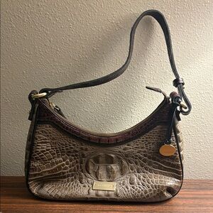 Brahmin Crocodile Embossed Shoulder Bag